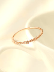 14K 18K Gold Mini Cubic Ball Ring