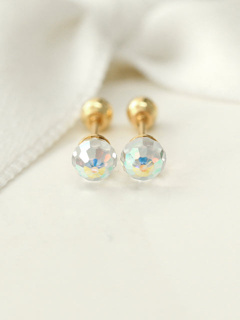 14K Gold Aurora Cartilage Earring 20g