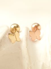 14K Gold Daily Mini Butterfly Cartilage Earring 20G18G16G
