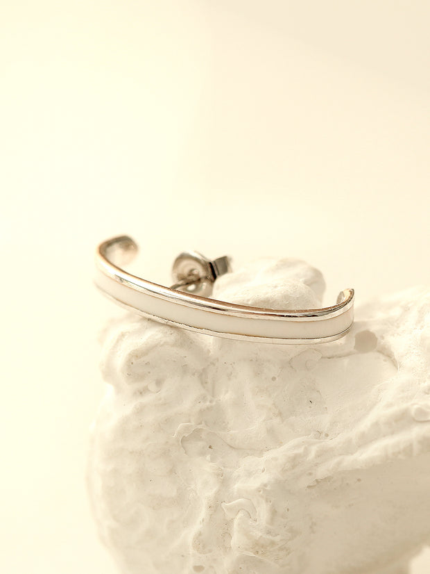 925 Silver Enamel Stud Earring