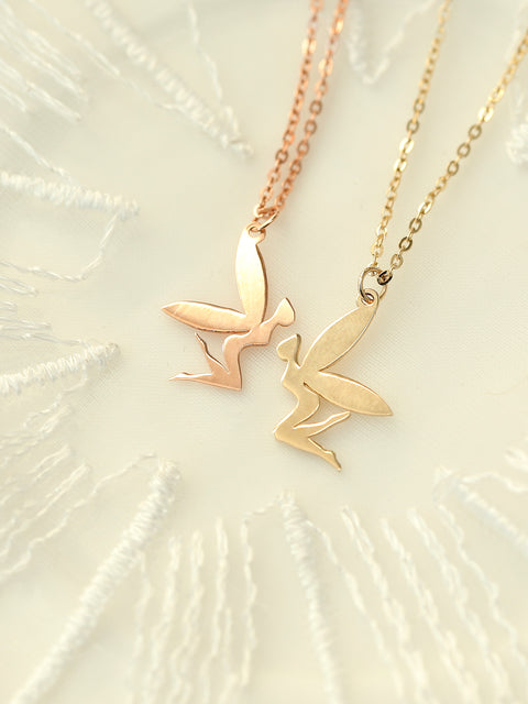 14K 18K Gold Elf Necklace