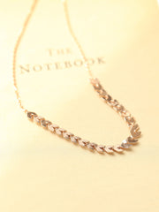 14K 18K Gold Bay Leaf Necklace