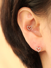 Dainty Open Heart Cartilage earring