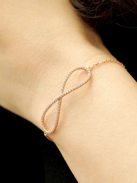 14K 18K Gold Infinite Cubic Bracelet