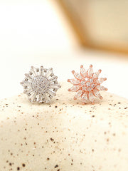 Pretty CZ Big Flower Cartilage earring