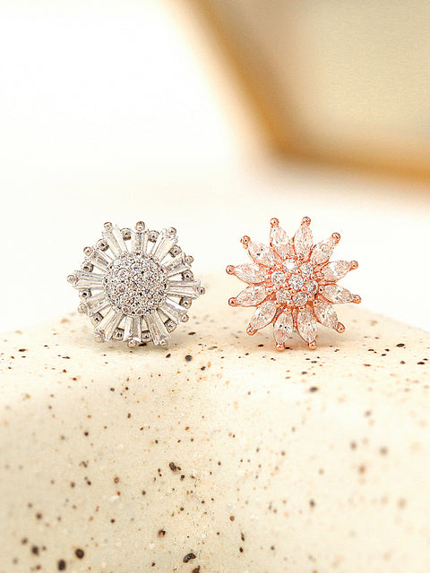 Pretty CZ Big Flower Cartilage earring