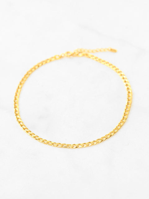 925 Silver Modern Chain Anklet