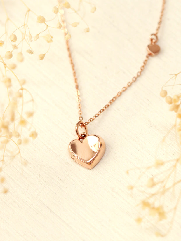 14K 18K Gold Volume Heart Necklace