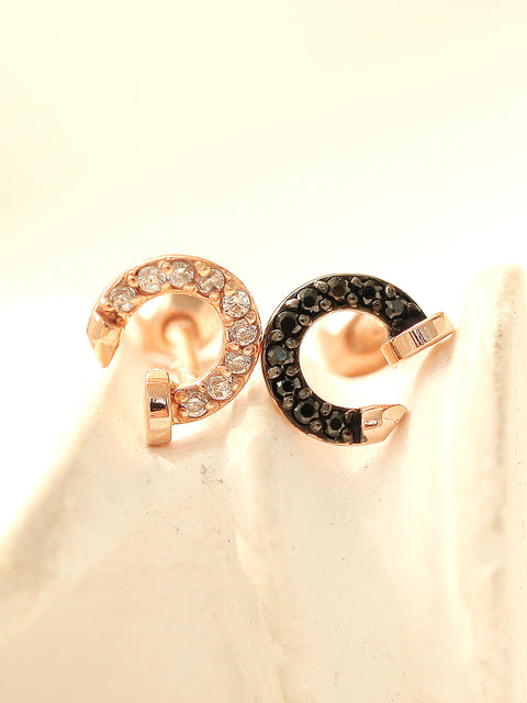 14K Gold Cubic Nail Cartilage Earring 18G16G