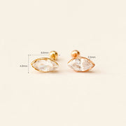 14K Gold Point Marquise Cubic Cartilage Earring 20G18G16G