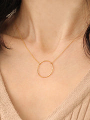 925 Silver Open Circle Necklace