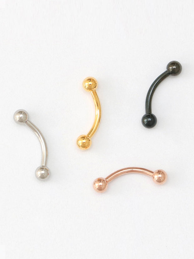 Curved Barbell piercing 3mm ball