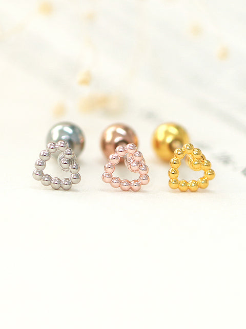 Heart ball Cartilage earring