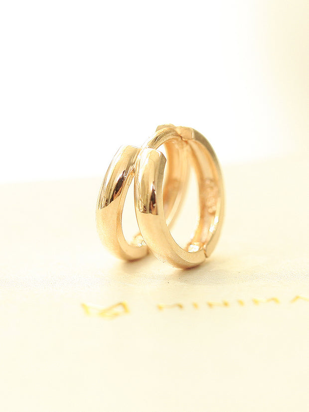 14K Gold Two Line Hoop Earring