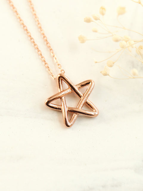 14K Gold Star Necklace