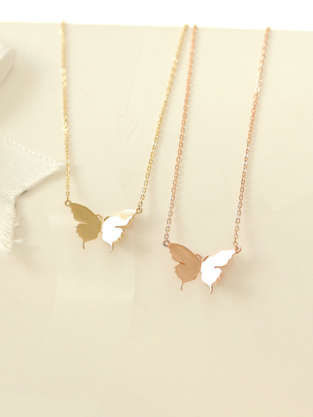 14K 18K Gold Bling Butterfly Necklace – MinimalBijoux
