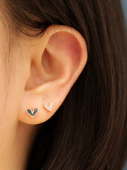 14K gold Bling Lovely Heart Cartilage Earring 20G