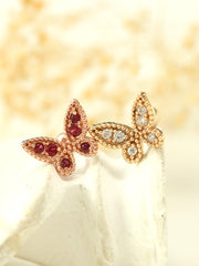 14K Gold Antique Butterfly Cartilage Earring 20G18G