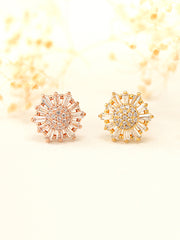 Pretty CZ Big Flower Cartilage earring