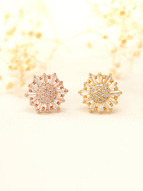 Pretty CZ Big Flower Cartilage earring