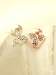 925 Triangle Cubic Cartilage Earring 16G