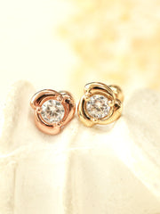 14K Gold Cubic Rose Cartilage Earring 20G18G16G