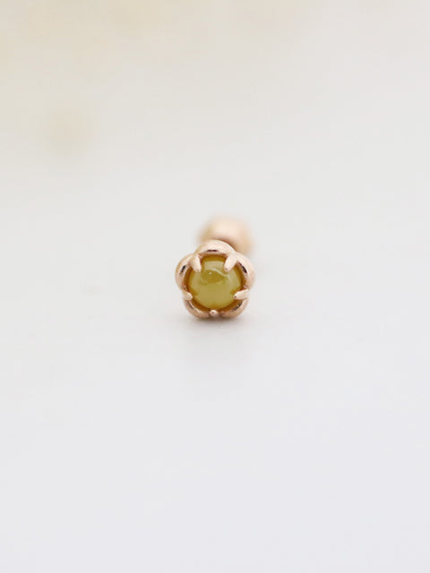 14K Gold Candy Mini Stone Cartilage Earring 18G16G