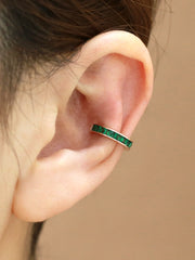 14K Gold Colorful Cubic Ear Cuff
