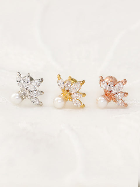 Crown pearl Ear Piercing