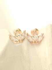 14K gold Mini Tiara cartilage earring 20g