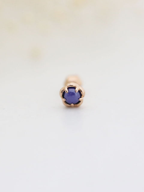 14K Gold Candy Mini Stone Cartilage Earring 18G16G