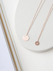 14K 18K Gold Initial Dia Necklace