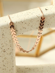 14K 18K Gold Bay Leaf Necklace