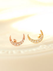 14K gold Cubic Moon cartilage earring 20g