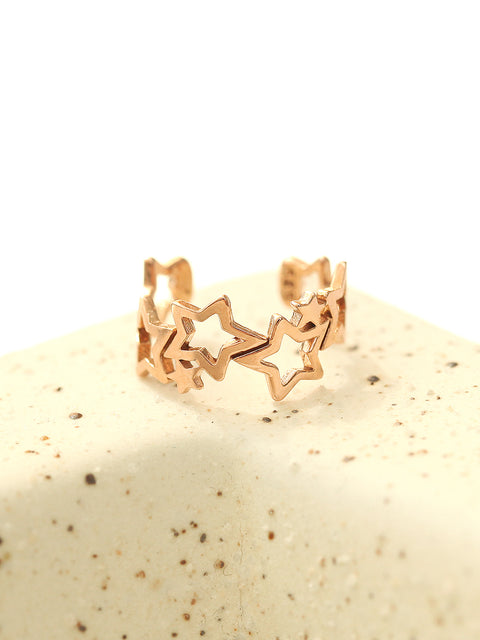 14K Gold Star Ear Cuff