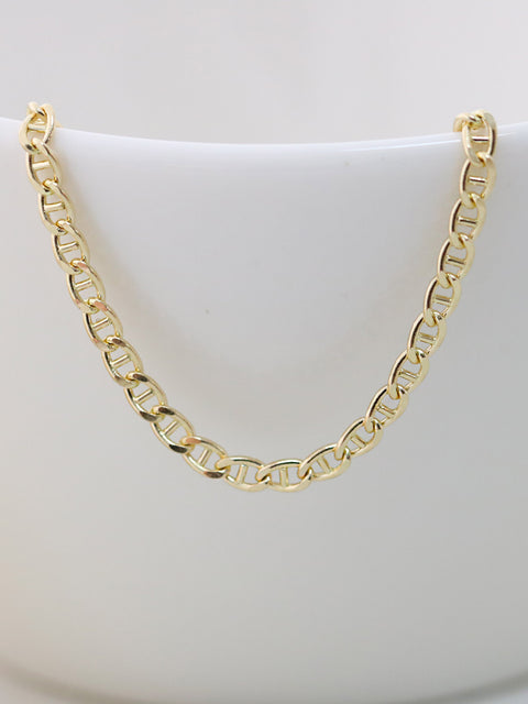 14K Gold Modern Chain Anklet bracelet