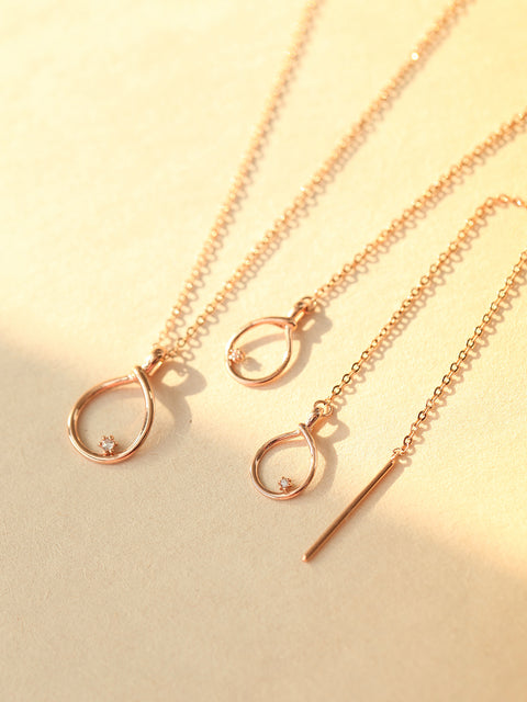 14K 18K Gold Rope Cubic Necklace