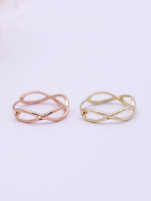 14K Gold Twist Hoop Earring