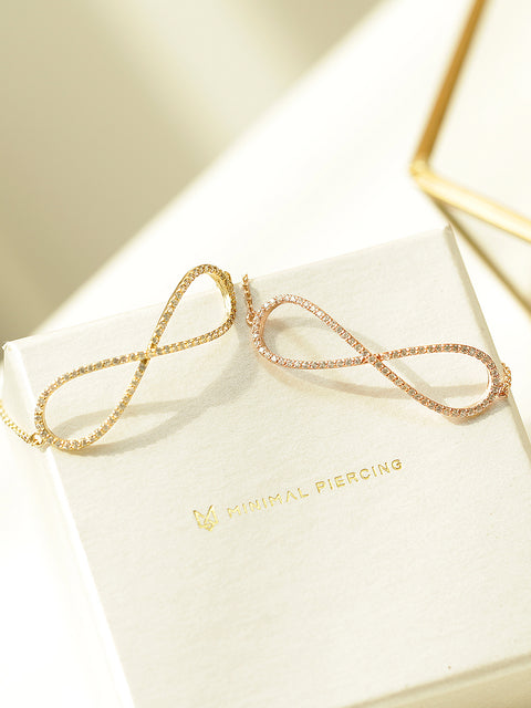 14K 18K Gold Infinite Cubic Bracelet