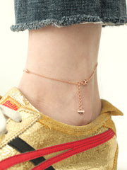 14K 18K Gold Ball Chain Anklet Bracelet
