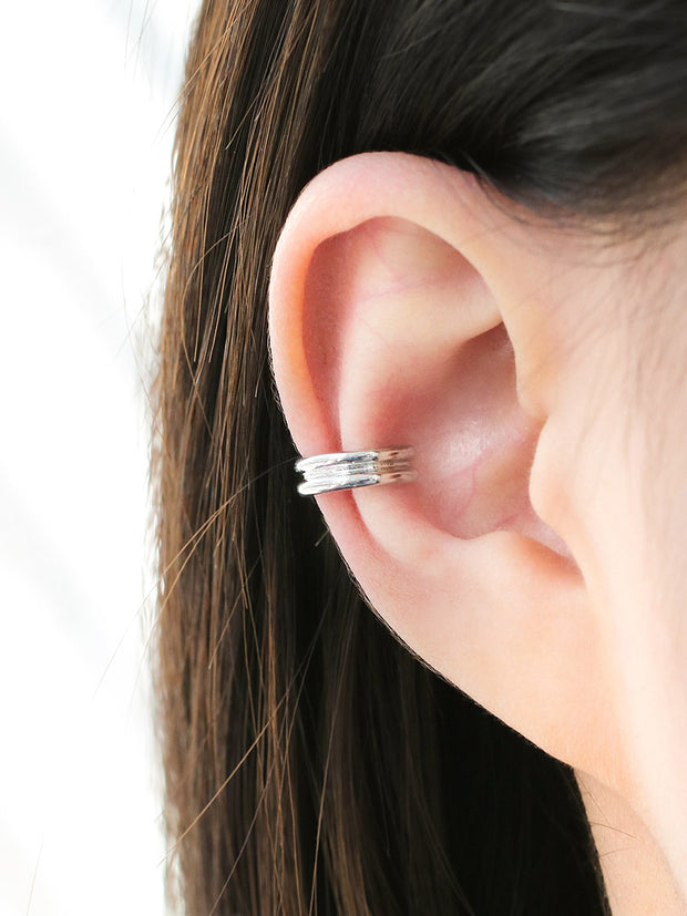 925 Silver Pipe Ring Ear Cuff