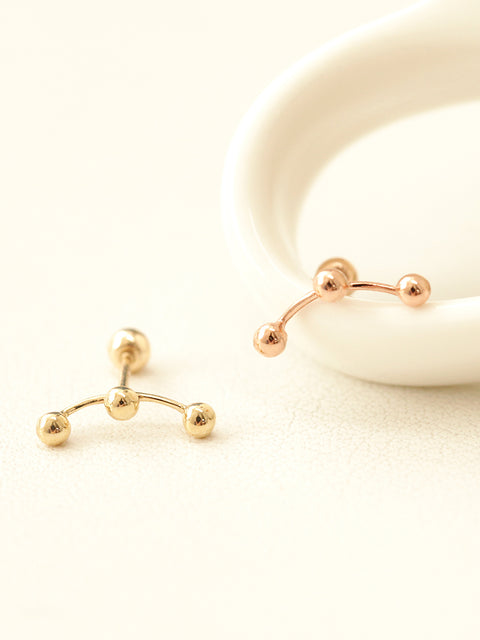 14K Gold Constellation Ball Cartilage Earring 20G