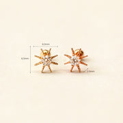 14K Gold Cubic Sunflower Cartilage Earring 20G18G16G