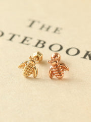 14K Gold Bee Cartilage Earring 18g16g