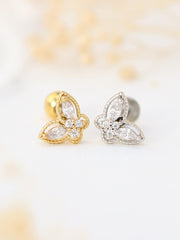 Butterfly Cubic CZ Cartilage earring