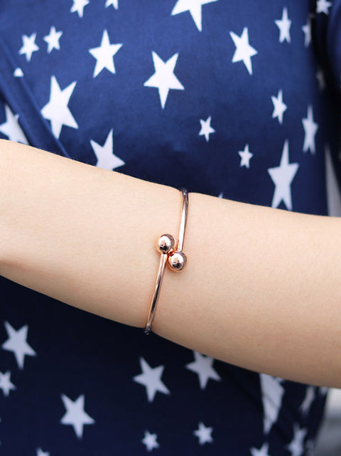 14K Gold Ball Cuff Bracelet