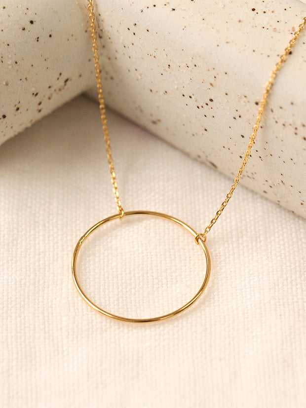 925 Silver Open Circle Necklace