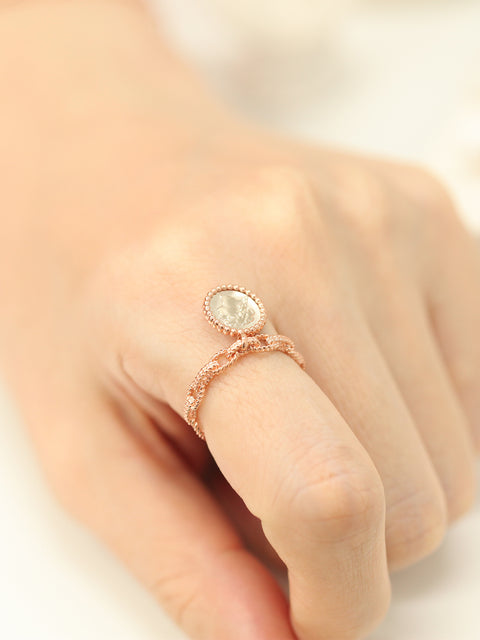 14K 18K Gold Athens Coin Ring
