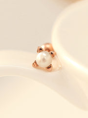 14K Gold Pearl Cartilage Earring 18G16G
