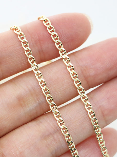 14K Gold Modern Chain Anklet bracelet